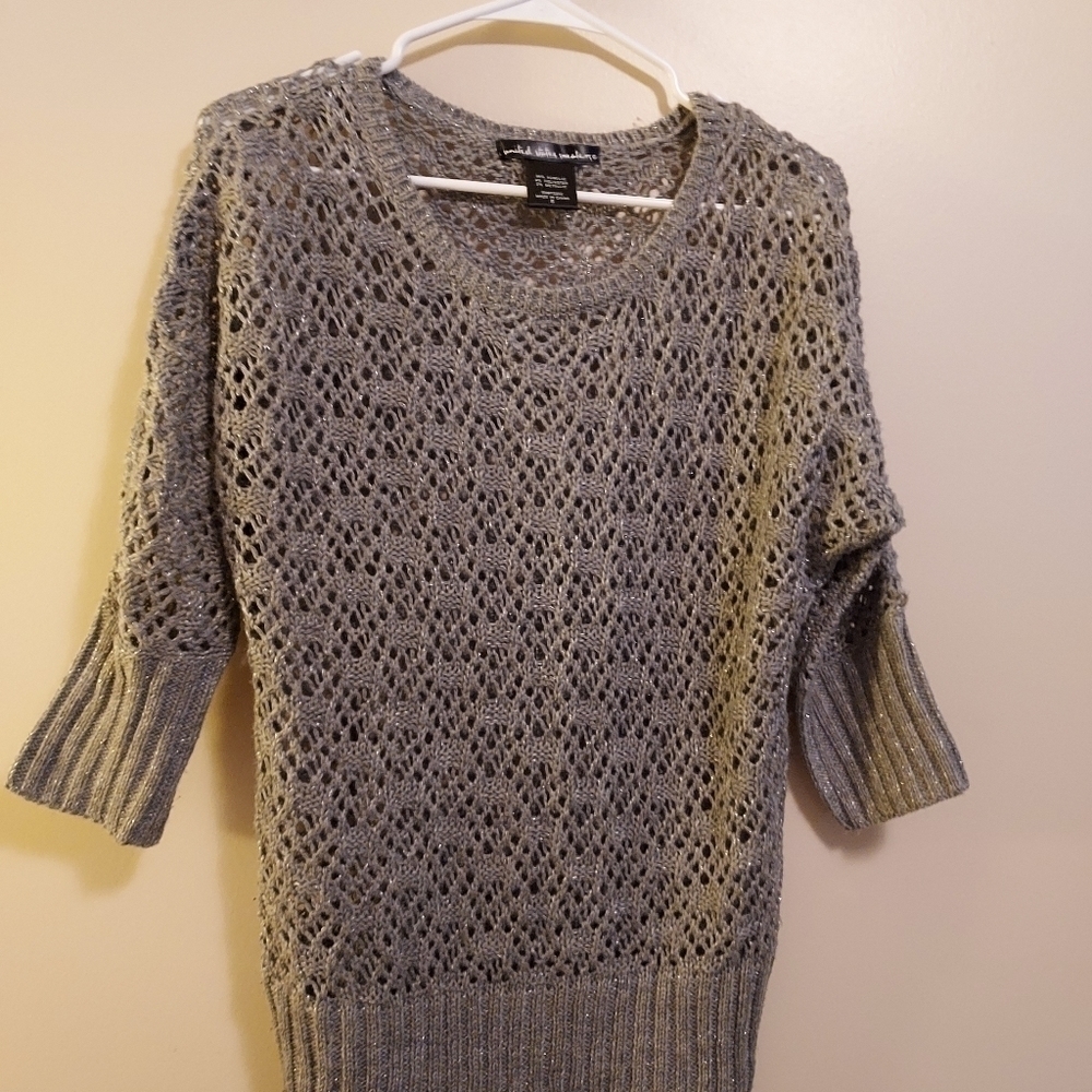 United States sweater metallic blue small